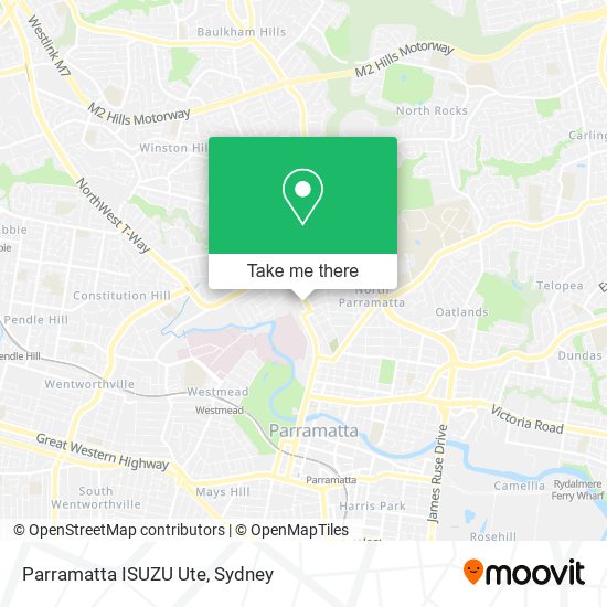 Parramatta ISUZU Ute map