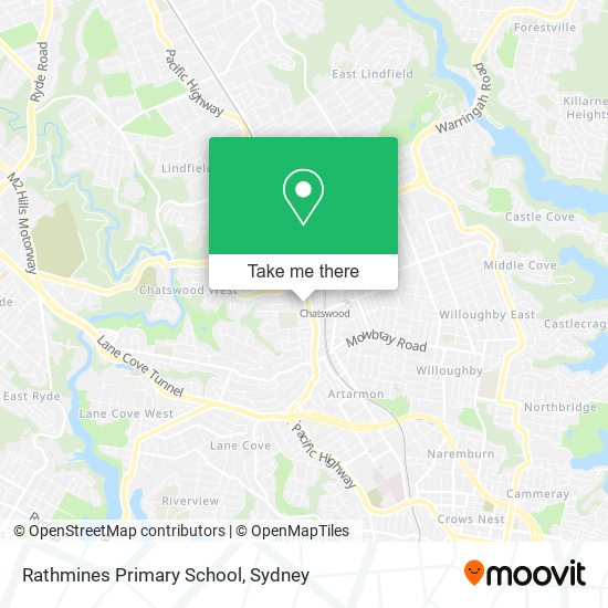 Mapa Rathmines Primary School