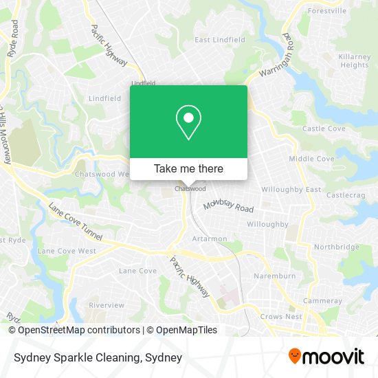 Sydney Sparkle Cleaning map