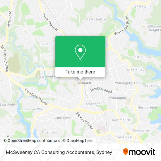 McSweeney CA Consulting Accountants map