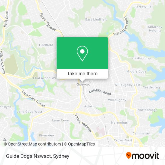 Guide Dogs Nswact map