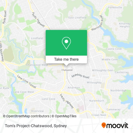 Tom's Project-Chatswood map