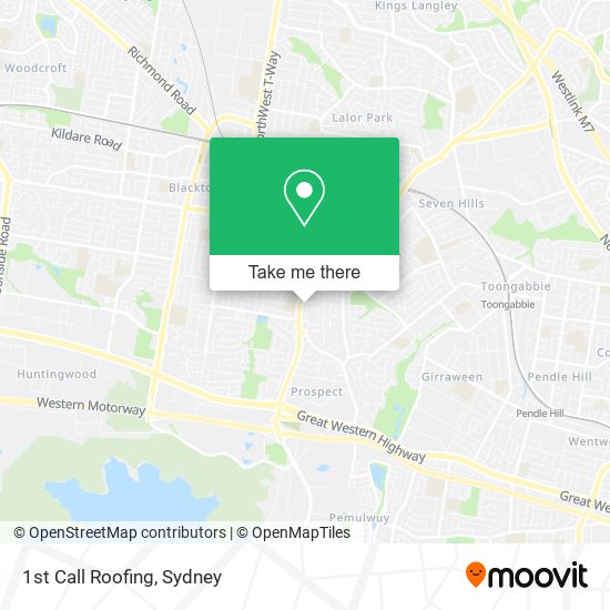 1st Call Roofing map