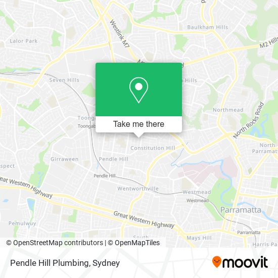 Pendle Hill Plumbing map