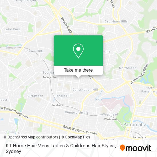 Mapa KT Home Hair-Mens Ladies & Childrens Hair Stylist