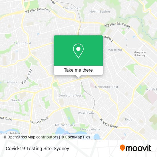 Covid-19 Testing Site map