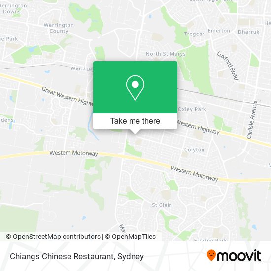 Chiangs Chinese Restaurant map