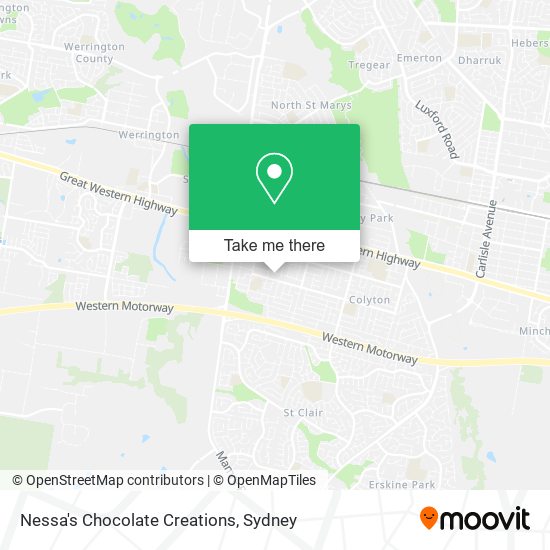 Nessa's Chocolate Creations map