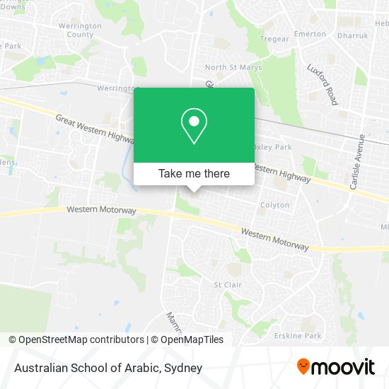 Mapa Australian School of Arabic