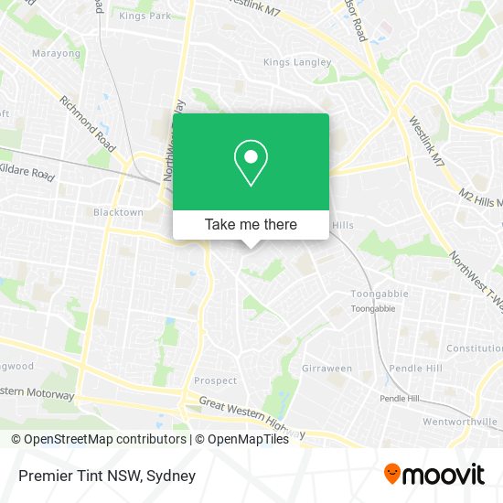 Mapa Premier Tint NSW