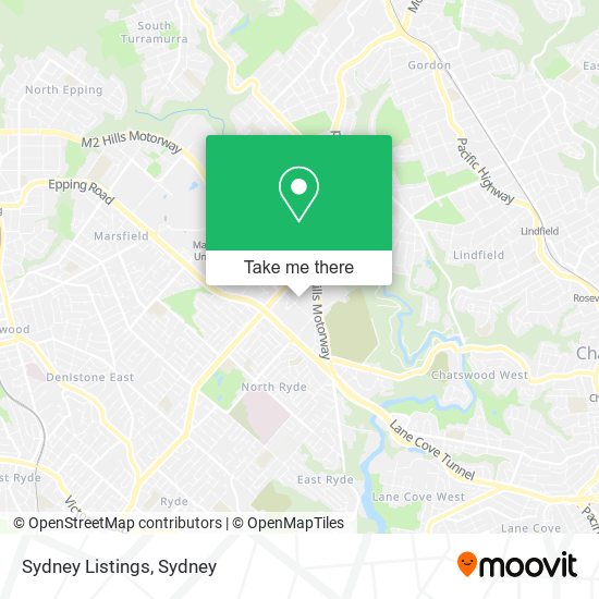 Mapa Sydney Listings