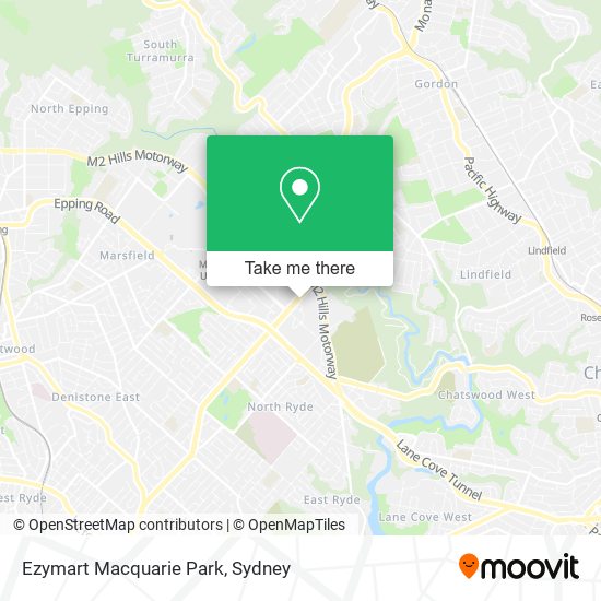 Mapa Ezymart Macquarie Park