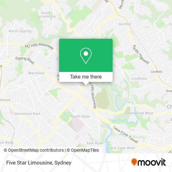 Five Star Limousine map