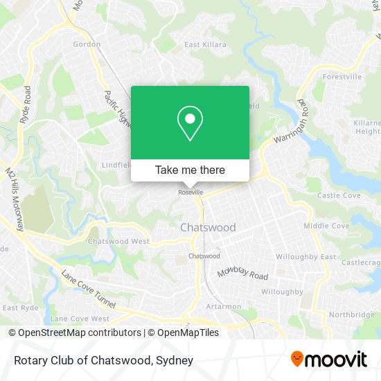 Rotary Club of Chatswood map