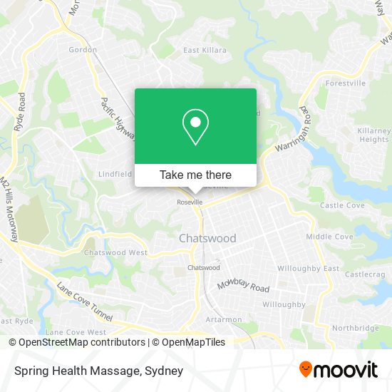 Mapa Spring Health Massage