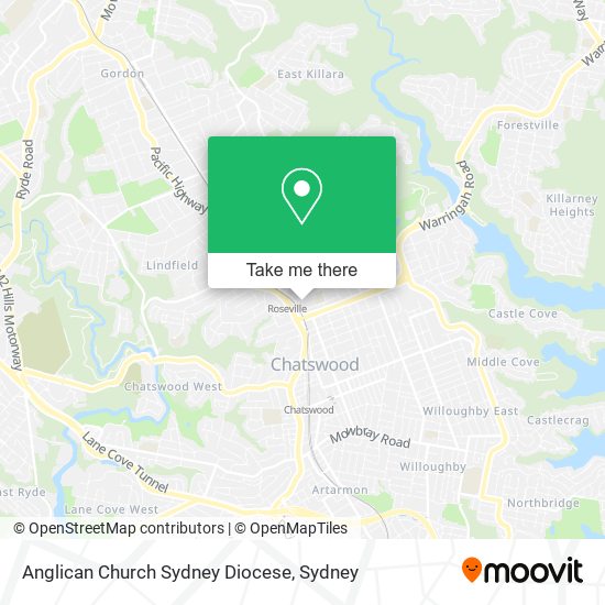 Mapa Anglican Church Sydney Diocese
