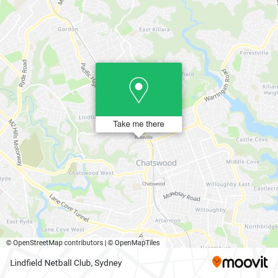 Lindfield Netball Club map