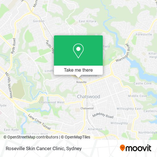 Roseville Skin Cancer Clinic map