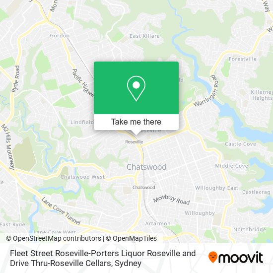 Fleet Street Roseville-Porters Liquor Roseville and Drive Thru-Roseville Cellars map