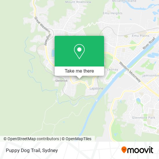 Mapa Puppy Dog Trail