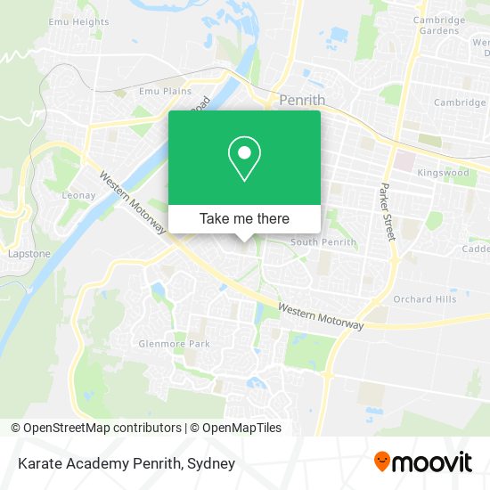 Karate Academy Penrith map