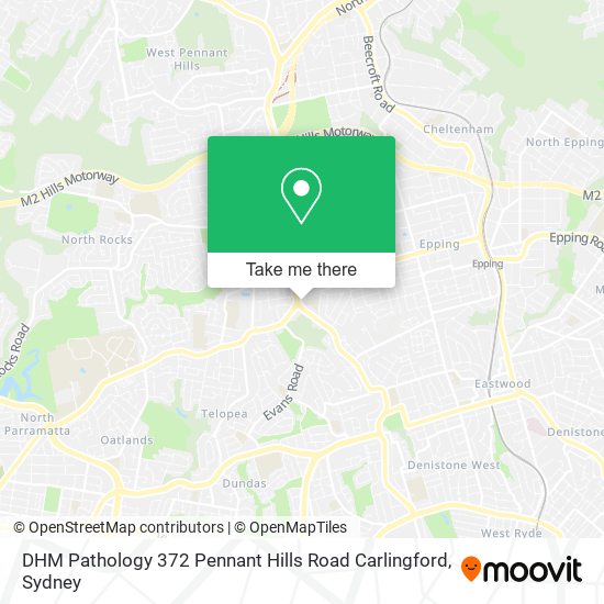 DHM Pathology 372 Pennant Hills Road Carlingford map