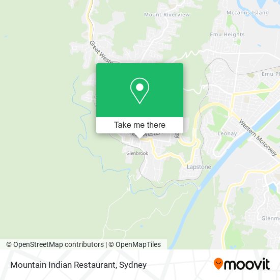 Mountain Indian Restaurant map