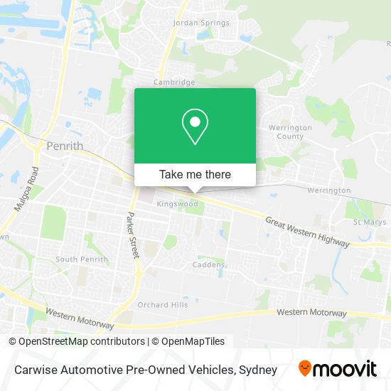 Carwise Automotive Pre-Owned Vehicles map