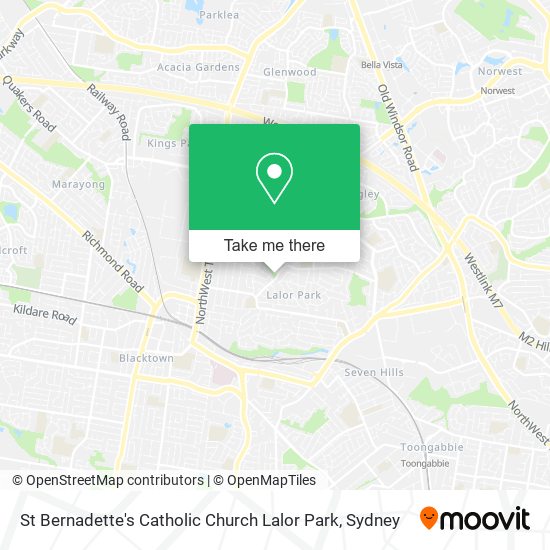 St Bernadette's Catholic Church Lalor Park map