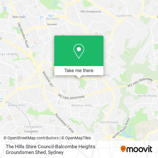 The Hills Shire Council-Balcombe Heights Groundsmen Shed map