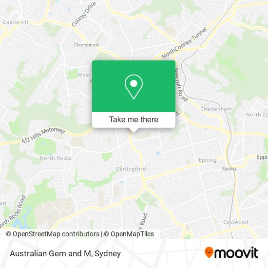 Australian Gem and M map