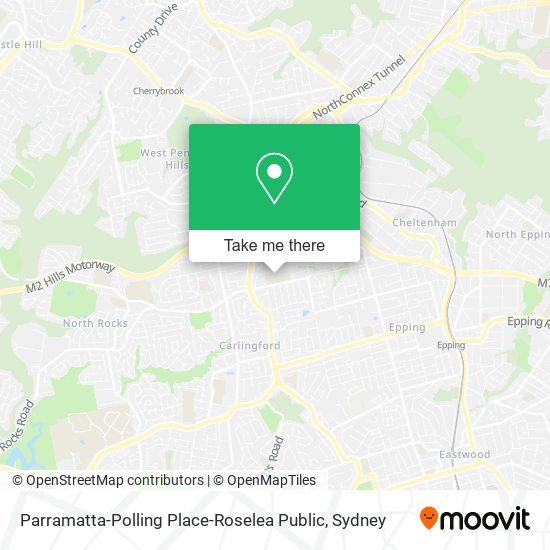 Parramatta-Polling Place-Roselea Public map