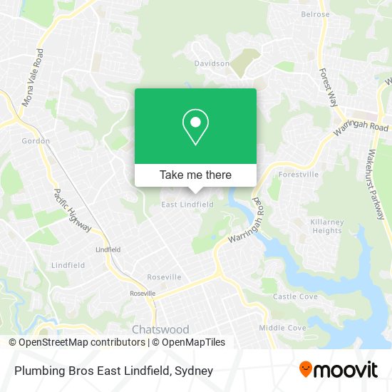 Mapa Plumbing Bros East Lindfield