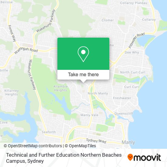 Technical and Further Education Northern Beaches Campus map