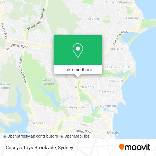 Mapa Casey's Toys Brookvale