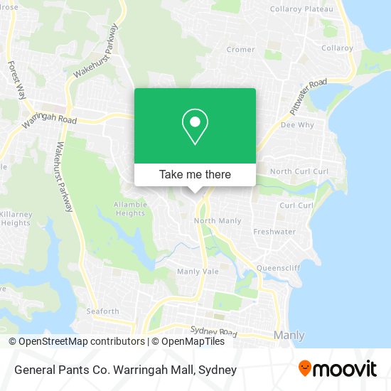 General Pants Co. Warringah Mall map