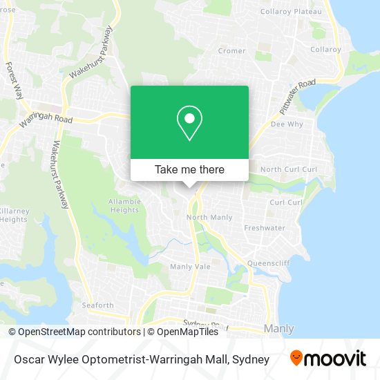 Oscar Wylee Optometrist-Warringah Mall map