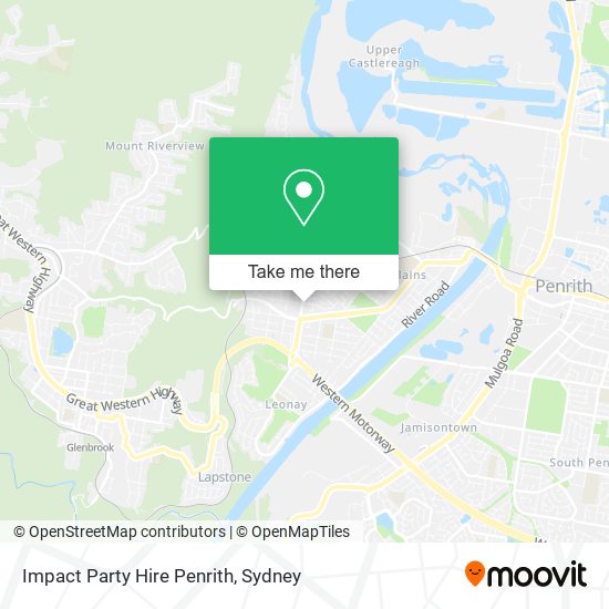 Impact Party Hire Penrith map