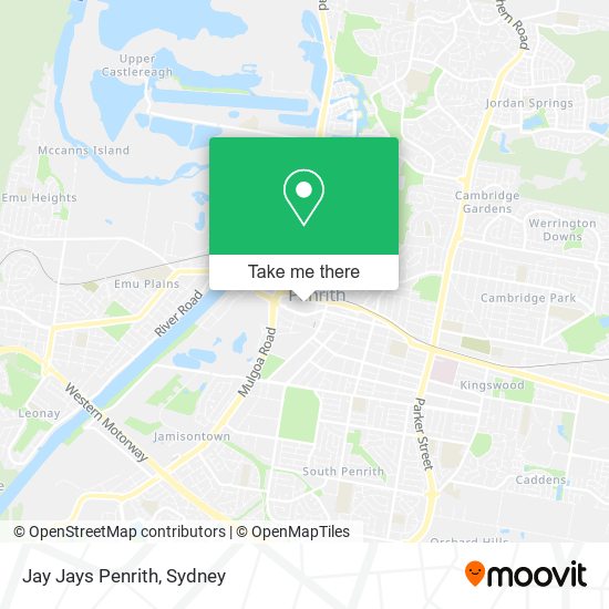 Jay Jays Penrith map