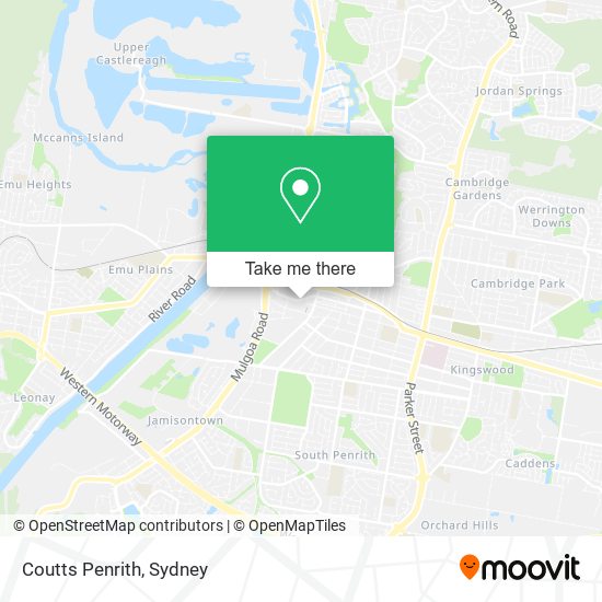 Mapa Coutts Penrith