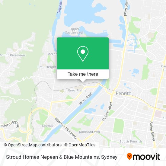 Stroud Homes Nepean & Blue Mountains map