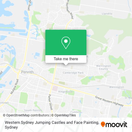 Mapa Western Sydney Jumping Castles and Face Painting