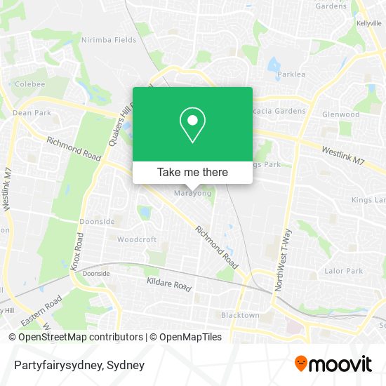 Partyfairysydney map