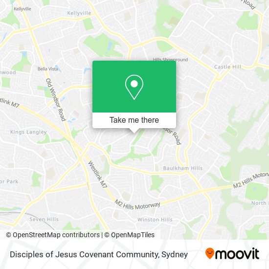 Disciples of Jesus Covenant Community map