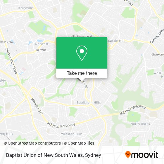 Baptist Union of New South Wales map