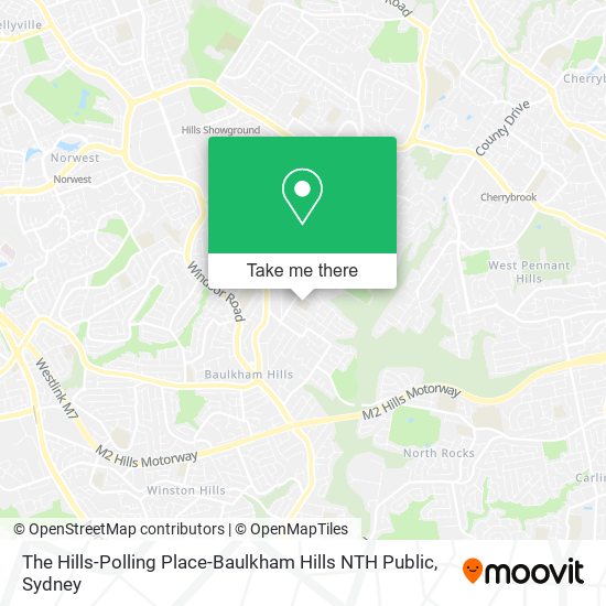 The Hills-Polling Place-Baulkham Hills NTH Public map