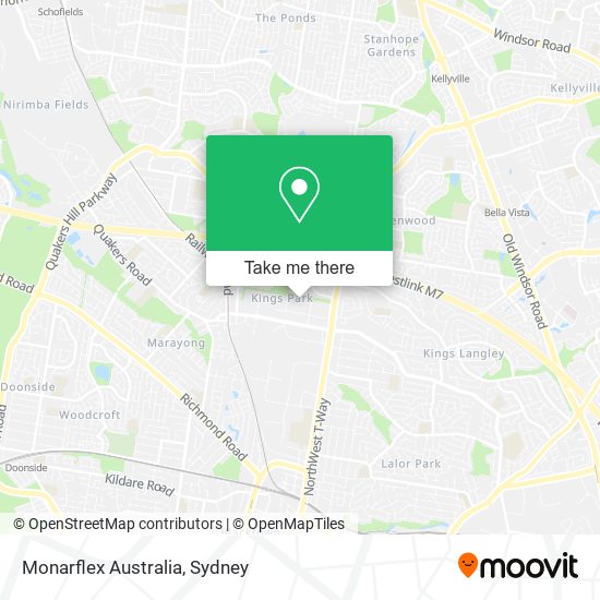 Mapa Monarflex Australia
