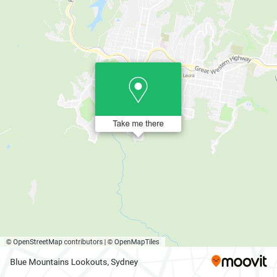 Blue Mountains Lookouts map