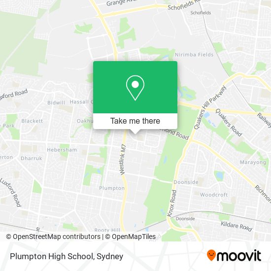 Mapa Plumpton High School