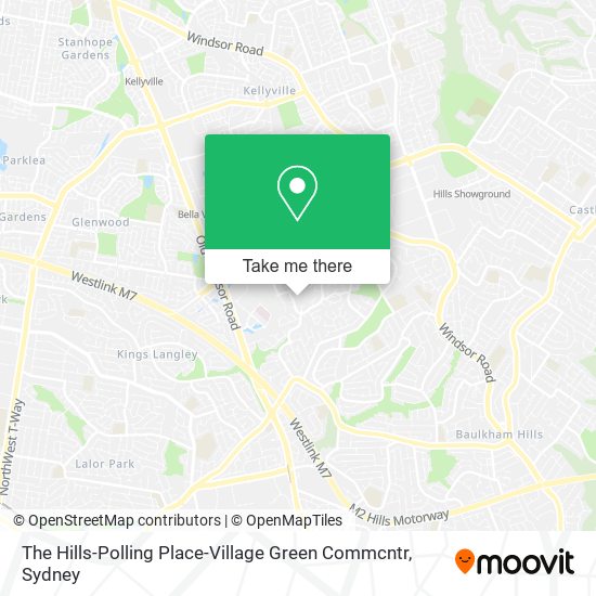 The Hills-Polling Place-Village Green Commcntr map